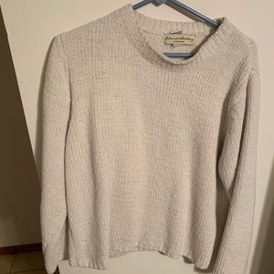 Cream sweater. Size Large